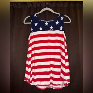 Old Navy Red, White, and Blue Stars and Stripes Tank Top